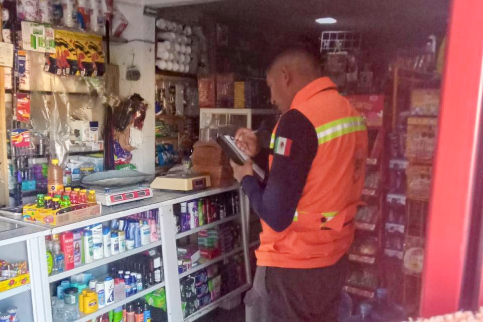 Supervisa Protección Civil de Huamantla comercios para garantizar seguridad y buen servicio